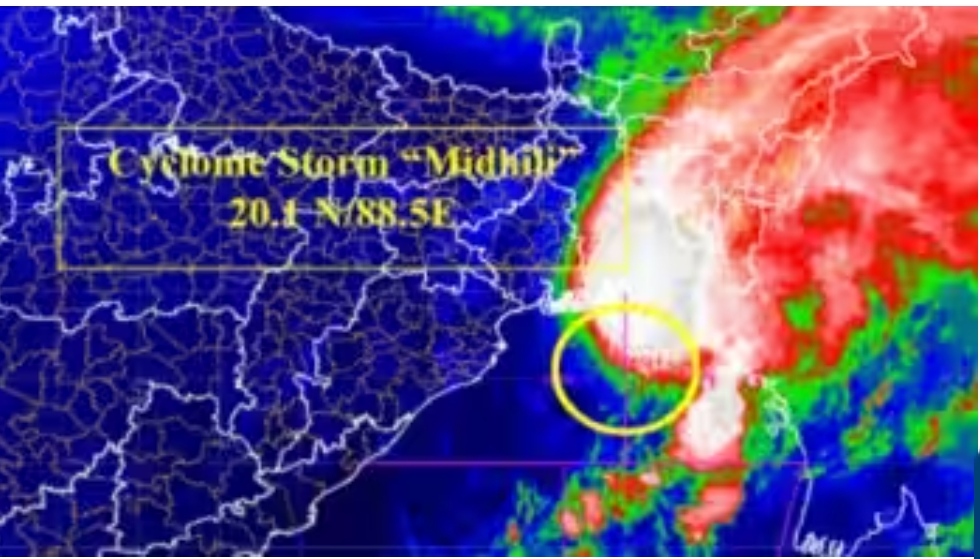 Deep depression over the Bay of Bengal strengthens into Cyclone Midhili; IMD issued a warning to fishermen