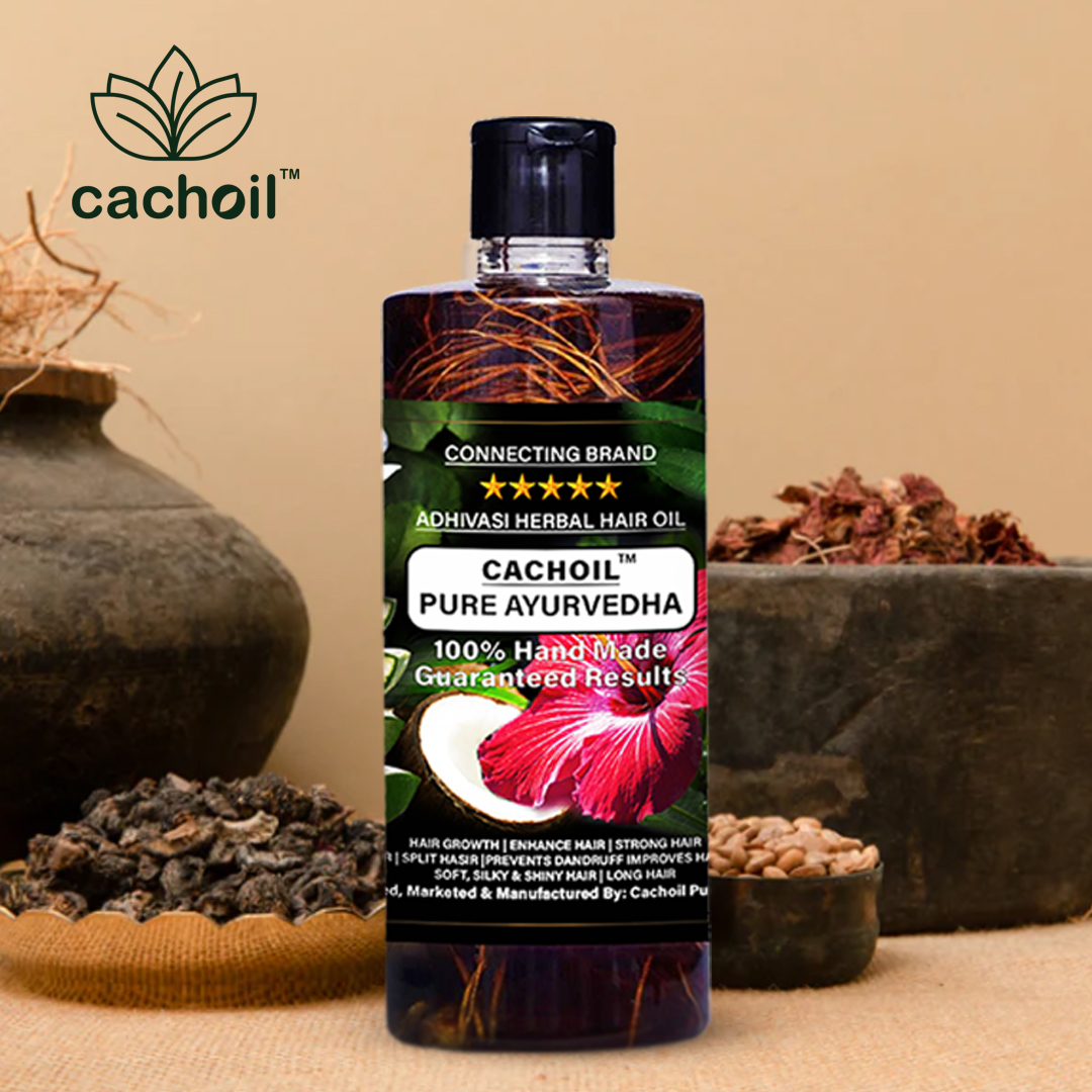 Adivasi Cachoil Pure Ayurvedic Hair Oil: A Natural Marvel for Stunning Hair. Adivasi Cachoil