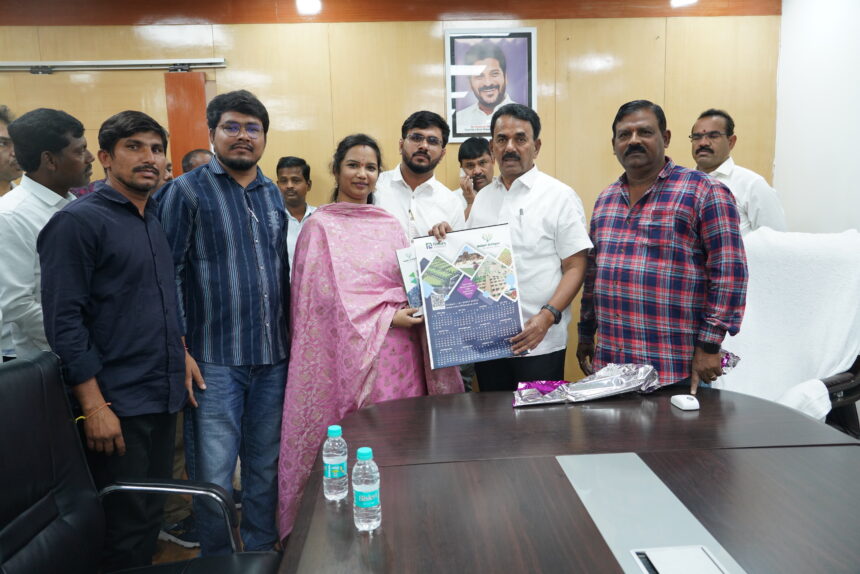 Minister Jupally Krishna Rao Unveils Nature Lifespace's Ugadi Calendar; Nature Lifespace Chairman Ramesh Mudu Announces Residential & Farmland Ventures in Hyderabad, Telangana