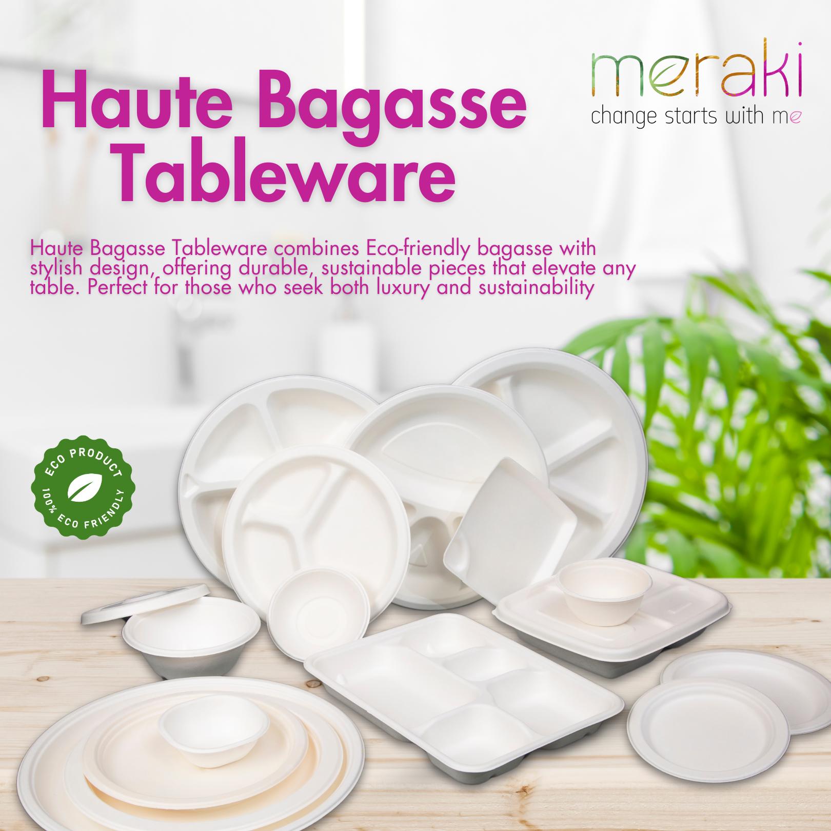Meraki Haute Bagasse Tableware: Elevate Your Dining Experience with Eco-Friendly Luxury Meraki Haute Bagasse Tableware