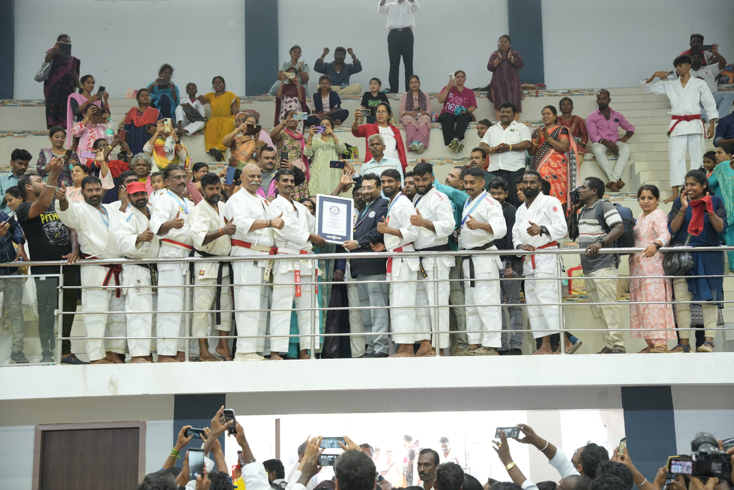 Largest Karate Lesson Guinness World Record Achieved by World Karate Masters Association WKMA in Chennai. Guinness World Record