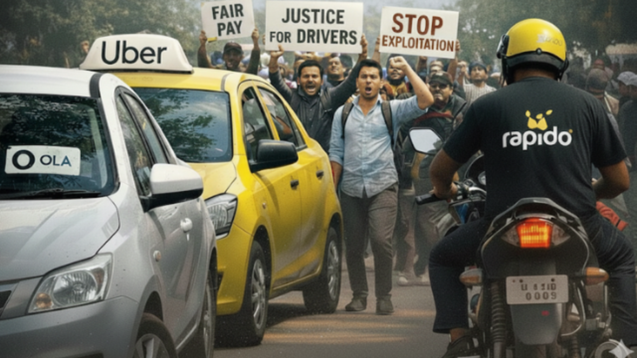 Ola-Uber-Swiggy Showdown Strike Disrupts Rides and Meals Nationwide gig workers protest